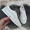 Мокасини жіночі Ulla білі турецькі м'яка шкіра перфоровані 8084, фото 7