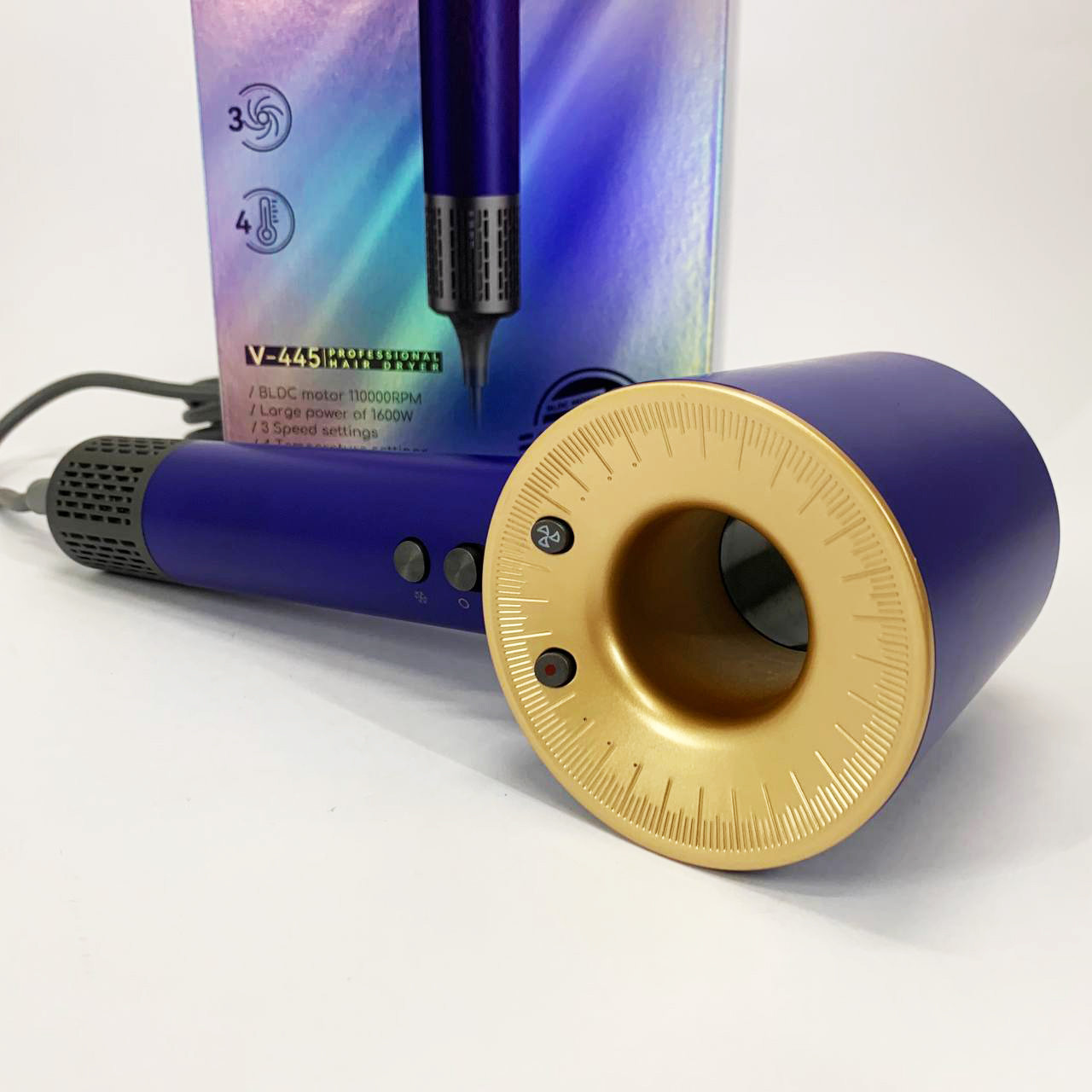 Фен для волосся з регульованою температурою VGR, Портативний фен з насадками, Фени для сушіння волосся UR-29