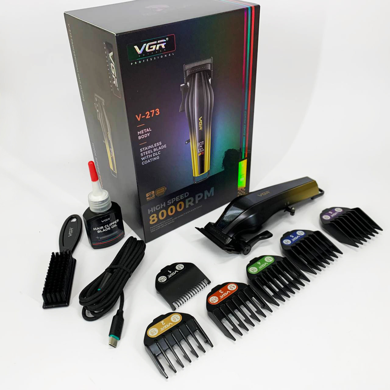 Машинка для стрижки волосся і потилиці VGR V-273, Миюча машинка для стрижки підстригання DI-68