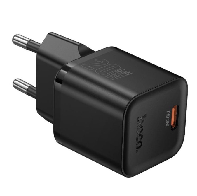 МЗП Hoco N64 Ingenious single port PD20W charger(EU) Black