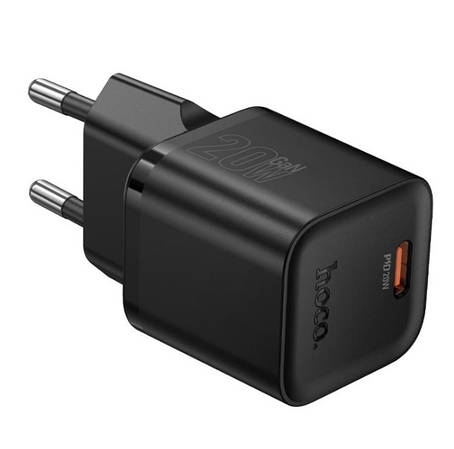 МЗП Hoco N64 Ingenious single port PD20W charger(EU) Black, фото 1