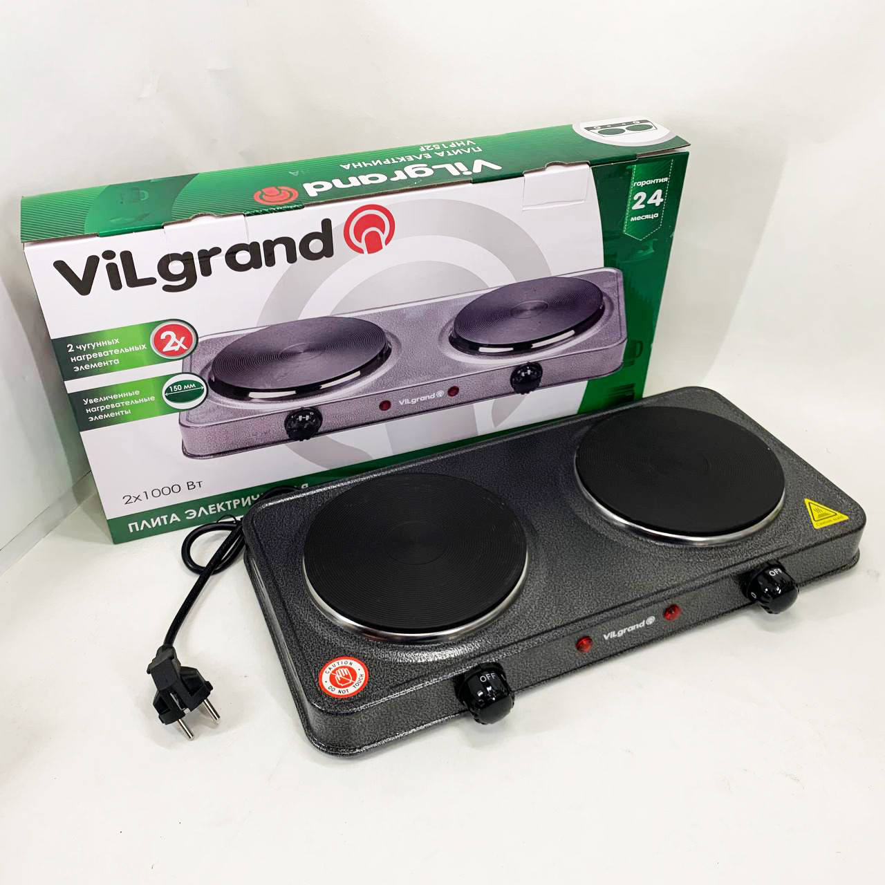 Плити для приготування ViLgrand, Електричні електроплити, Плита електрична настільна електроплитка VE-63