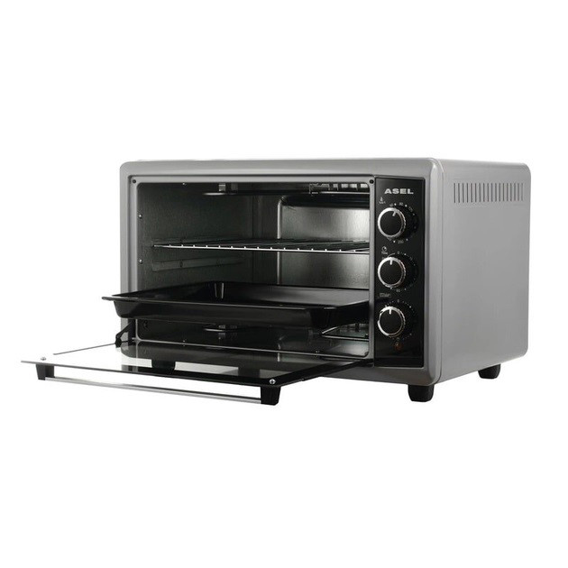 Настільний електричний гриль з таймером ASEL AF-50-23 1500 Вт 50 Л, Духовка переносна електрична OK-71