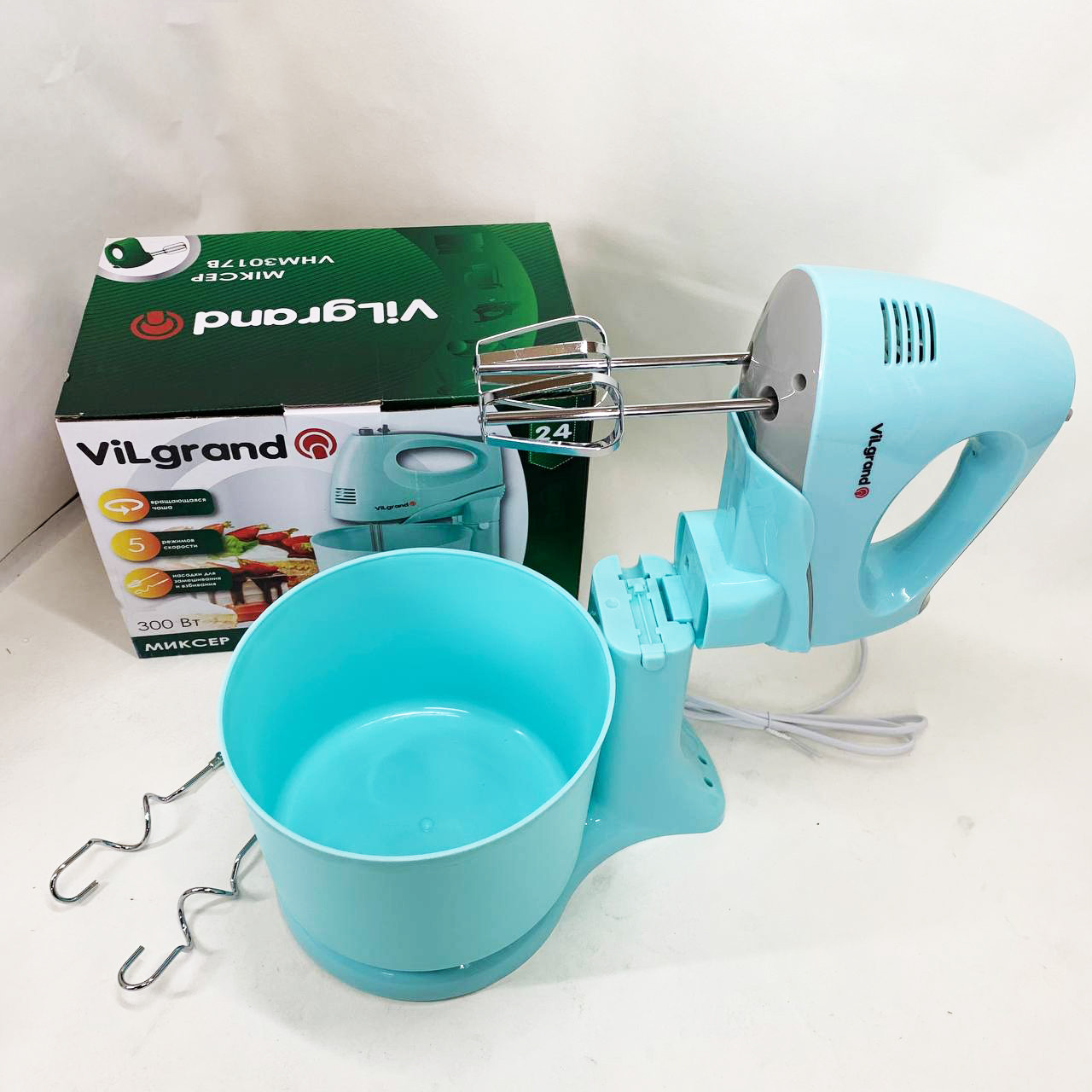 Електричний стаціонарний міксер, Побутовий міксер з насадками для збивання кремів LQ-39