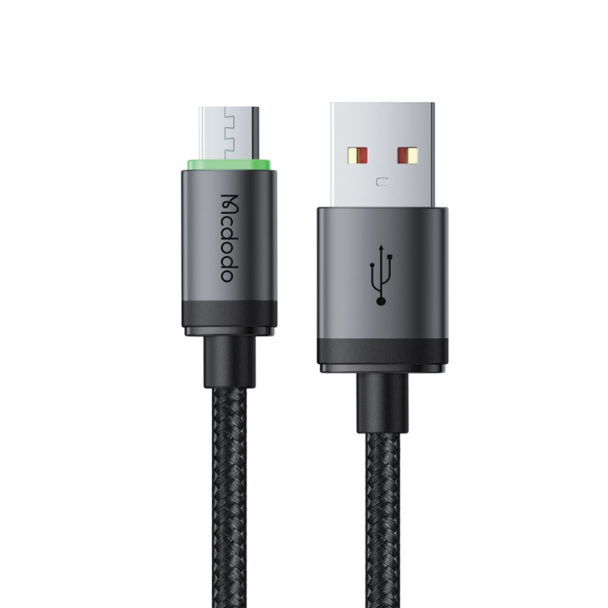Кабель McDodo USB-A to Micro USB Cable with Charging Light 1m Black