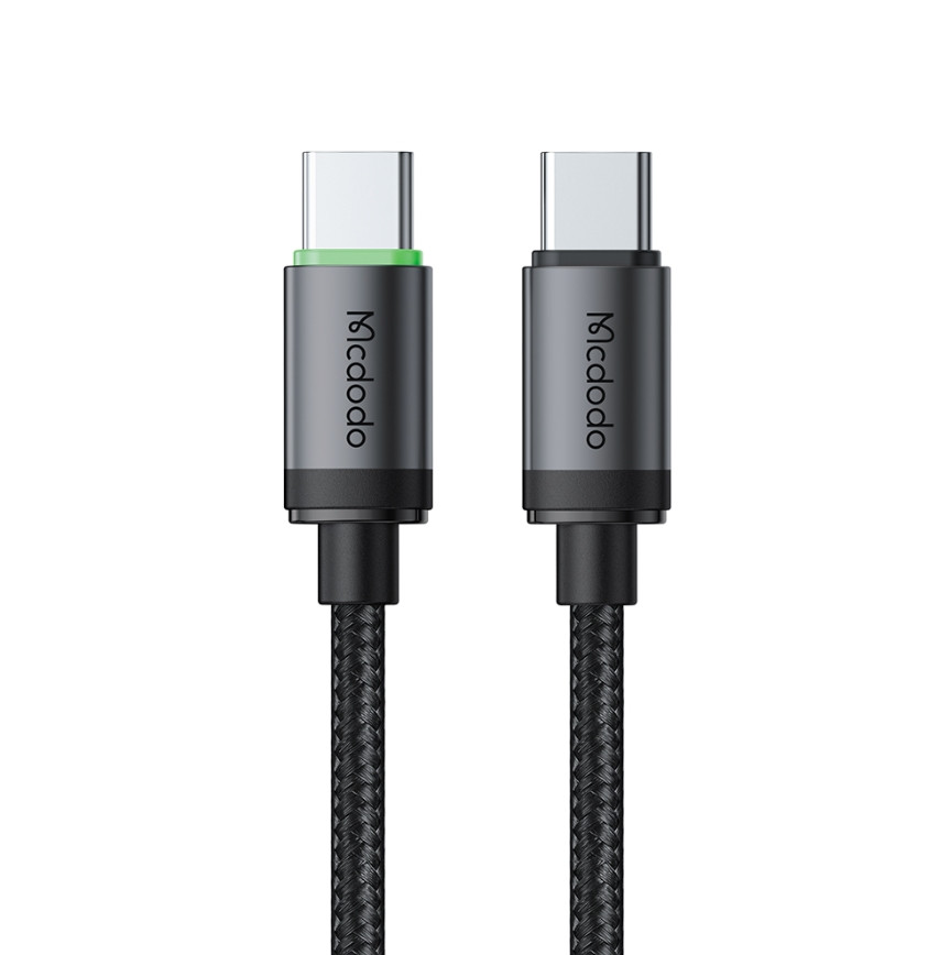 Кабель McDodo Type-C to Type-C 60W Cable with Charging Light 1m Black