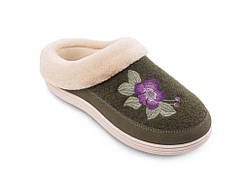 Капці домашні жіночі велюр р.37 кавовий з хутром арт.Т-01 ТМ DAGO