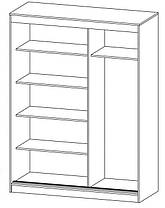 Шафа-купе Бруклін 1996х1504х603мм Меблі-Сервіс, фото 3