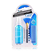 Набір для чищення екранів, оптики KCL-1016 (рідина+салфетка+щітка)