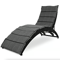 Садовий шезлонг Di Volio Ciampino чорно/графітовий