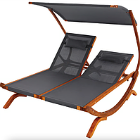 Садовий шезлонг Di Volio Pionza двомісний сірий