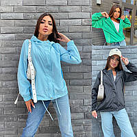 Жіноча куртка вітровка 42-44; 46-48 блакитний, зелений, чорний