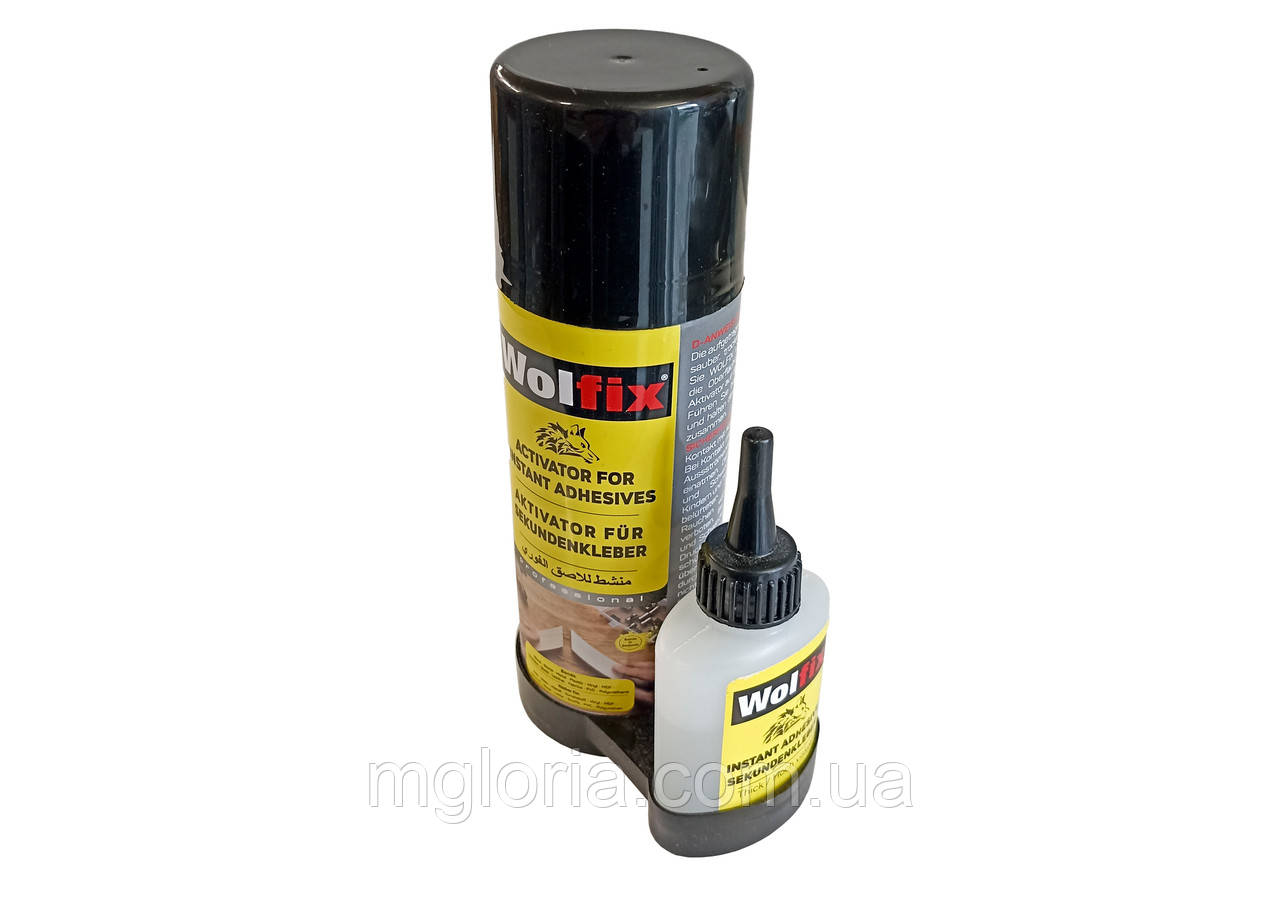 Двокомпонентний клей WolFix ціанакрилатний