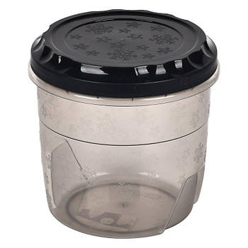 Контейнер харчовий з різьбленням "Мокко" 1.0л 12.5*12.5*11.5см, ціна за 2 шт PB-765 G-Rich