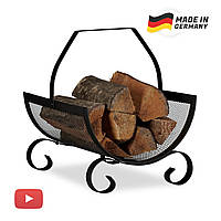 Дровниця для зберігання дров з ручкою для транспортування 40 х 33 х 38 см Німеччина