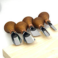 Набір штихелів для рельєфного та декоративного різьбленя по дереву STRYI Profi 6 шт, фото 3