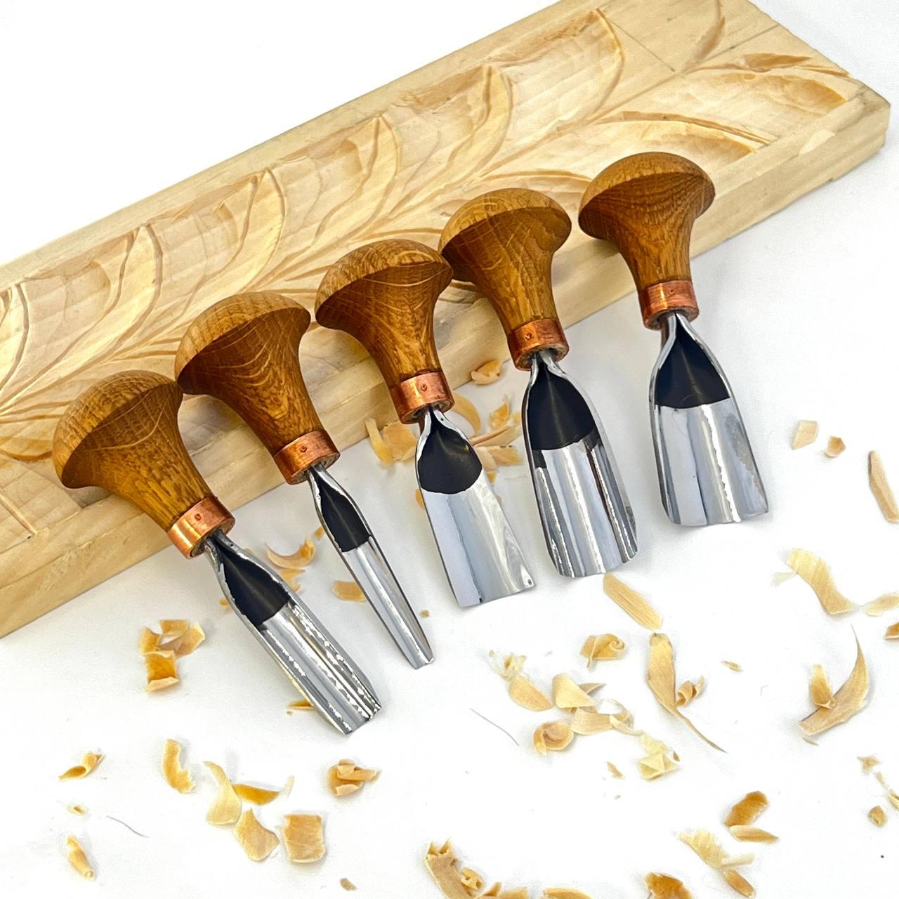 Набір штихелів для рельєфного та декоративного різьбленя по дереву STRYI Profi 6 шт, фото 1