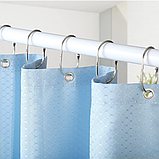 Goowin 24 шт. Кільця для душової шторки, овальні гачки, що защіпаються, з нержавіючого металу, нікель, фото 2