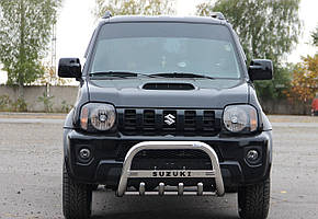 Кенгурятник QT006 (нерж) для Suzuki Jimny 1998-2018 рр