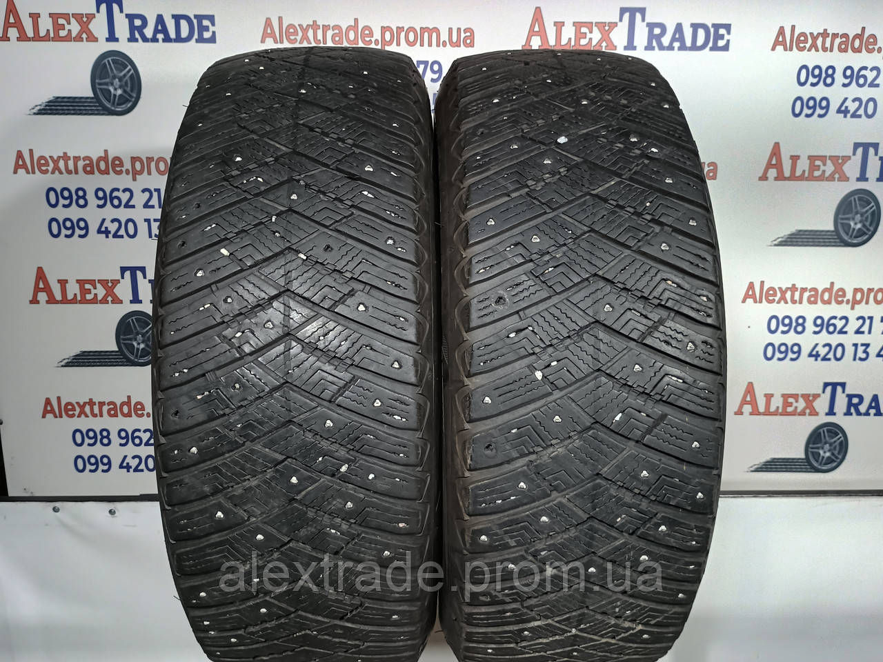 225/60 R17 Goodyear UltraGrip Ice Arctic зимові шиповані шини б/у, фото 1