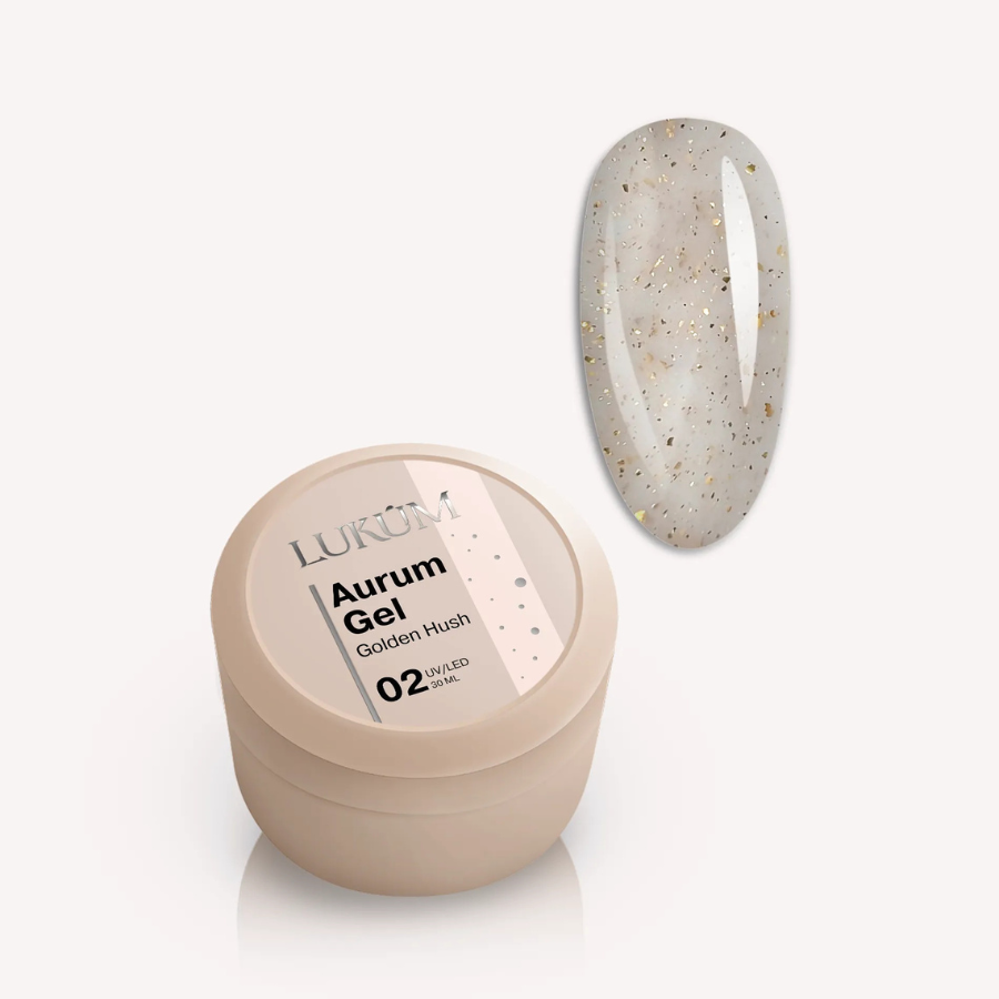 Гель для нарощення нігтів Lukum Aurum Gel Golden Hush №02, 30 мл, фото 1