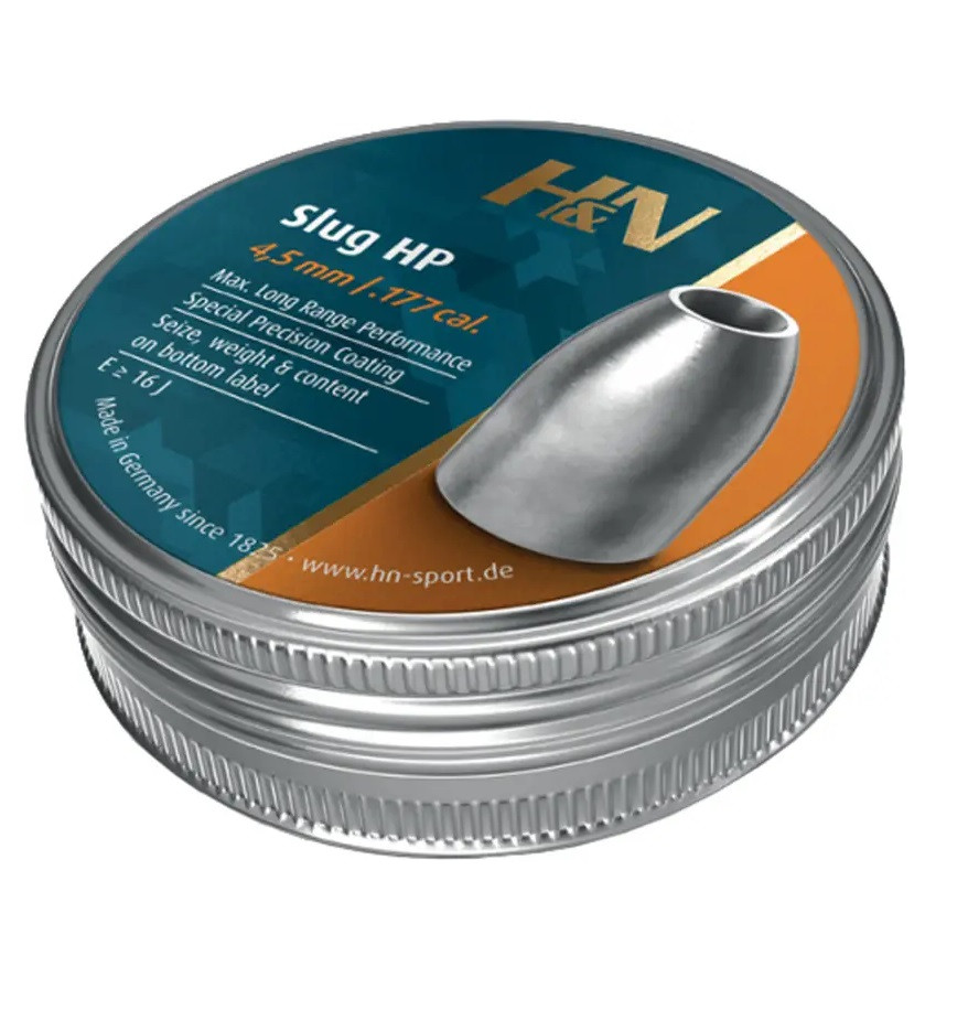 Кулі пневматичні H&N Slug HP 4.5 мм, вага 1.04 г 300 шт/уп (16 гран)