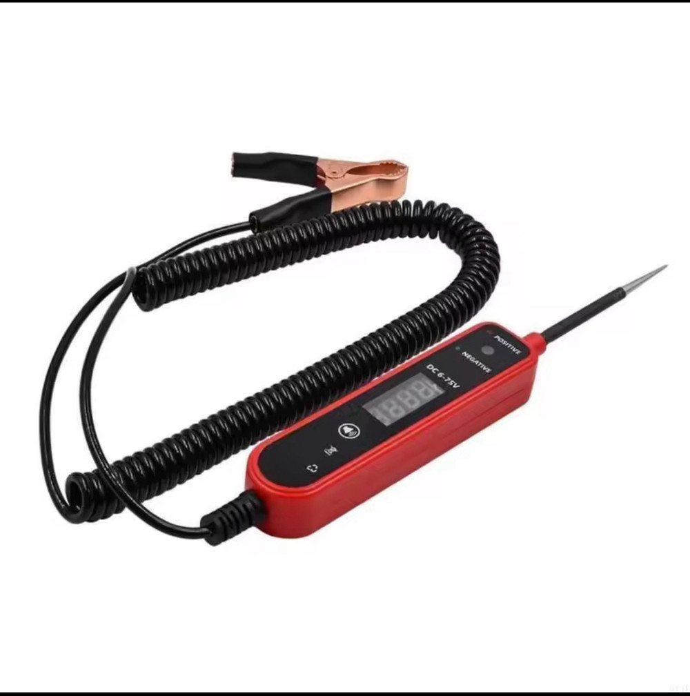 Тестор EM289 red контролька 4-60 В автомобільний (вольтметр, звук, 3 метри), фото 1