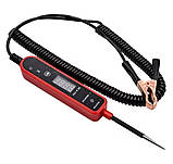 Тестор EM289 red контролька 4-60 В автомобільний (вольтметр, звук, 3 метри), фото 2