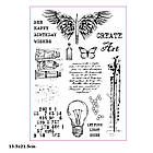 Набір силіконових штампів для скрапбукінгу CHT116, фото 2