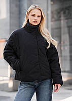 Жіноча Куртка Стаф Чорна Однотонна Спортивна Staff Zebb Black Shopingo