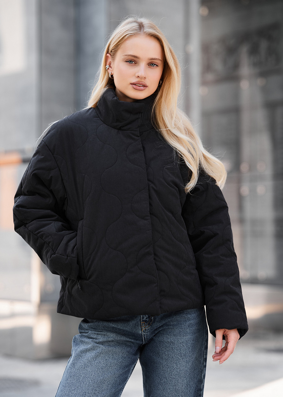 Жіноча Куртка Стаф Чорна Однотонна Спортивна Staff Zebb Black Shopingo - фото 1 - id-p2742490412