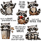 Набір силіконових штампів для скрапбукінгу Єноти CHT183, фото 3