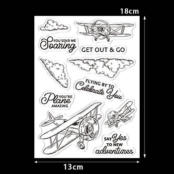 Набір силіконових штампів для скрапбукінгу Літак CHT184