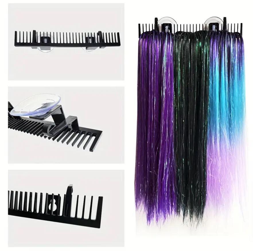 Тримач для пасм волосся для нарощування та плетіння волосся канекалона підставка для штучного волосся пасм чорна