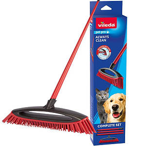 Щітка Vileda Pet Pro Always Clean 174000 – для розмітання шерсті, хутра та волосся, антистатична