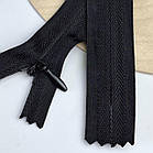 Потаємна блискавка 18см Китай щільна нейлонова основа колір чорний