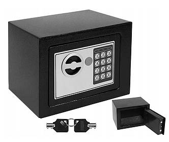 Сейф Malatec S8799 з електронним кодом і ключем, 23 x 17,5 x 17 см