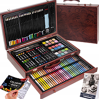 Дитячий художній набір для малювання 143 шт Валіза Професійний набір для малювання для дітей