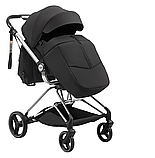 Коляска 2 в 1 Bair Moon Silver Edition MS-01 чорний, фото 5
