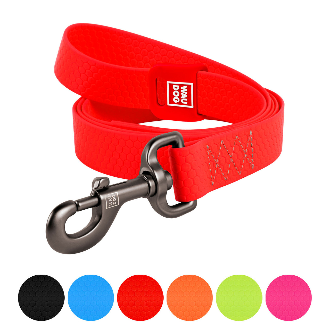 Повідець для собак водостійкий WAUDOG Waterproof, S, Ш 15 мм, Д 500 cм, червоний, фото 1