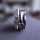 Заглушка восьмигранна нержавіюча DN100 (4") зовнішня різьба BSPP, н/ж сталь AISI304, Class 150, EN 10241, фото 4