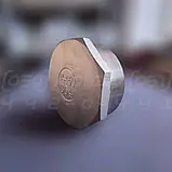 Заглушка восьмигранна нержавіюча DN100 (4") зовнішня різьба BSPP, н/ж сталь AISI304, Class 150, EN 10241, фото 3
