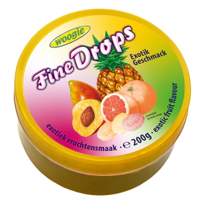 Льодяники (цукерки) Woogie Fine Drops Exotik Geschmack мікс тропічних фруктів і смаків Австрія 200 г