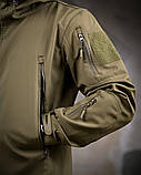 Польова куртка LINKOLN олива з подвійною блискавкою та манжетами ПП7948 ТМ, фото 3