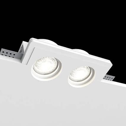 Гіпсовий світильникPromin Double S 180x100mm МГВ-90mm білий Double S, фото 1