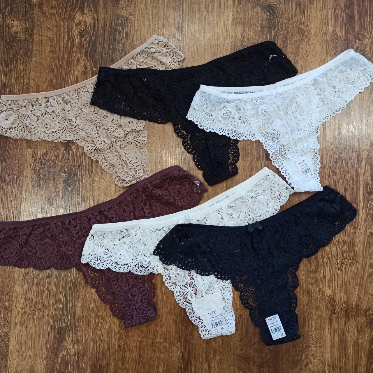 Жіночі ажурні трусики-стрінги "HNX" Туреччина Art: 1590 3XL(50-52) / 12 штук, фото 1