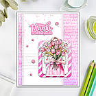 Набір силіконових штампів для скрапбукінгу Тюльпани CHT186, фото 2