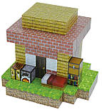 Майнкрафт конструктор магнітний Minecraft Magnetic Cube «Хатина з цегли» 122 кубиков, фото 4