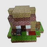 Майнкрафт конструктор магнітний Minecraft Magnetic Cube «Хатина з цегли» 122 кубиков, фото 6