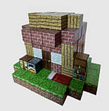 Майнкрафт конструктор магнітний Minecraft Magnetic Cube «Хатина з цегли» 122 кубиков, фото 3